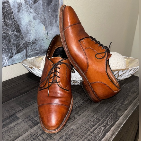 Allen Edmonds Park Avenue Cap-toe Oxford Shoe- Walnut Burnished Calfskin SZ 8.5 - Picture 1 of 9